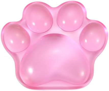 PATIKIL Gel Wrist Rest, Wrist Support for Mouse Dog Paw Shape Ergonomic Mouse Pad Soft Silicone Support Comfortable Cushion for Computer Gaming Office Home, Pink