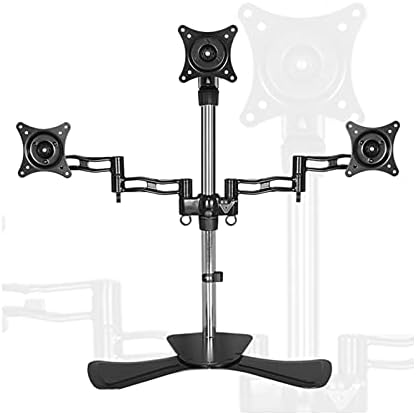 Monitor Arm Triple Monitor Stand Mount 15"-27" Aluminum Alloy Monitor Desk Mount Height Adjustable Vesa Bracket, Holds Up to 15.4Lbs, 3 Installation Methods Monitor(A)