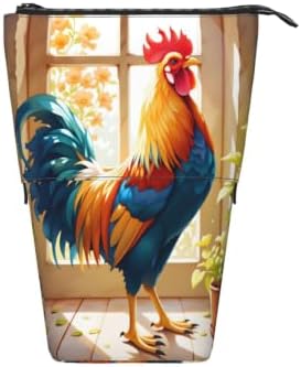Sunflower Chicken Rooster Standing Pencil Case
