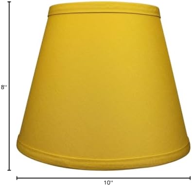 FenchelShades.com Lampshade 6" Top Diameter x 10" Bottom Diameter x 8" Slant Height 6x10x8" with Spider Attachment Diameter 0.4 Inch for Lamps with a Harp (Yellow Spice)