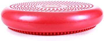 Cando-30-1870 CanDo Inflatable Balance Disc for Balance Training, Proprioception, Strengthening Lower Extremities, Posture, Back Pain, Stress Relief, Restlessness and Anxiety. Red, 14” Diameter