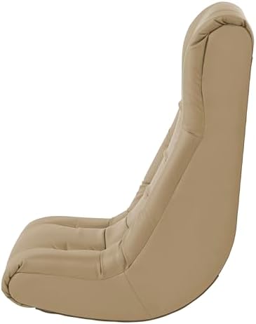 FDP Tufted Floor Rocker for Kids, Teens and Adults Comfortable, Ergonomic Chair for Reading, Playing Video Games, or Watching TV - Sand, 10488-SD