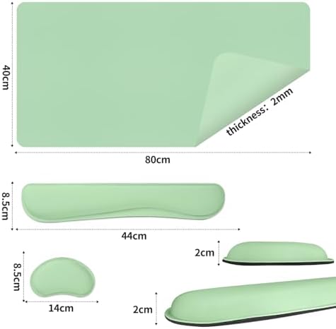 Mouse Pad and Keyboard Wrist Rest, 3-in-1 Keyboard and Mouse Pad