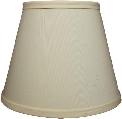 FenchelShades.com Lampshade 6" Top x 10" Bottom x 8" Slant Height With Spider Attachment 0.4 Inch Diameter for Lamps With a Harp (Linen Champagne)