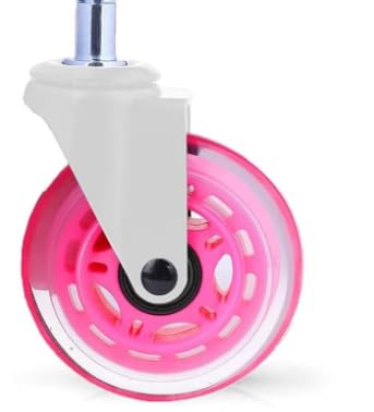 Office Chair Wheels, Replacement Caster Set (Pink)