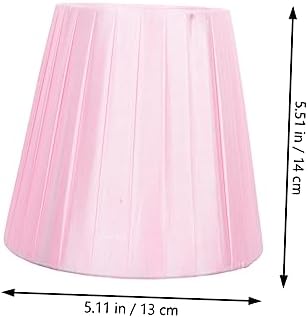 Xmas 2pcs Pink Fabric Lampshade Covers for Desk Floor Lamps