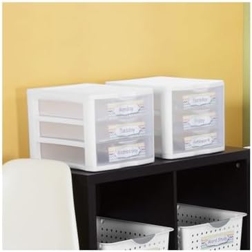 3 Drawer Organizer With Clear Storage Drawers, Desktop And Countertop Storage Unit For Office Supplies, Documents, Crafts, Beauty Essentials And Home Organization, 13 1/2" X 11" X 9 5/8"