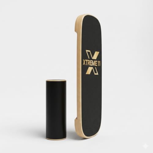 Wooden Balance Board Trainer, Non-Slip Roller for Surf & Skate