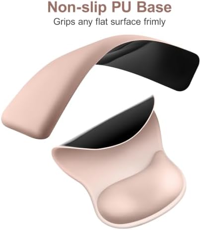 MOSISO Wrist Rest Support for Mouse Pad & Keyboard Set, Nude