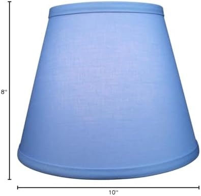 FenchelShades.com Lampshade 6" Top x 10" Bottom x 8" Slant Height With Spider Attachment 0.4 Inch Diameter for Lamps With a Harp (Periwinkle)