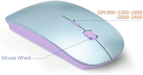 Wireless Keyboard and Mouse Ultra Slim Combo, TopMate - Blue Purple