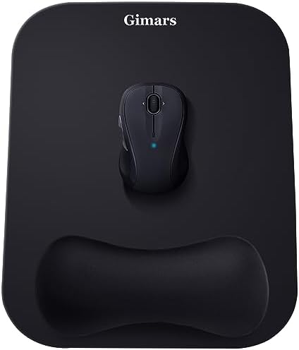 Gimars Large Smooth Superfine Fibre Memory Foam Ergonomic Mouse Pad Wrist Rest Support Mousepad with Nonslip Base for Laptop, Computer, Gaming&Office