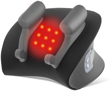 Upgraded Neck Massager Pillow with Heat, 3 Modes & 3 Intensities