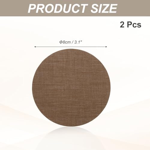 MECCANIXITY 3.1" Round Lampshade Diffuser, Anti-glare Lamp Shade Diffuser Fabric Lamp Cover for Desk Table Light Downlight Spotlight, Coffee Color 2pcs