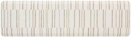 House of Noa Nama Standing Mat – Anti-Fatigue Kitchen Mats for Floor, Cushioned & Non-Slip Comfort Mat for Standing, Thick Foam Anti-Fatigue Mat for Kitchen & Workspaces, Nara Stripe Natural 22" x 72"