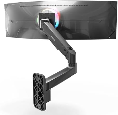 Mount-It! Ultrawide Monitor Wall Mount Arm, 17-49 in, 44 lbs, Gas Spring