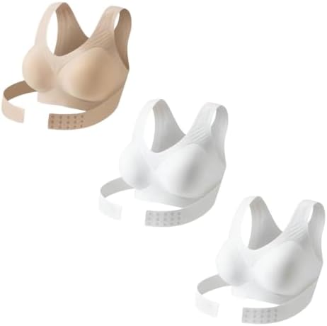 Posture Corrector Bras Women Front Closure Cross Back Wireless Posture Bra