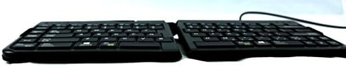 Goldtouch Go!2 Mobile Keyboard (GTP-0044) - Portable Foldable Travel Ergonomic Wired Keyboard with USB for PC & Mac, Plus Jestik Microfiber Cloth - Value Bundle