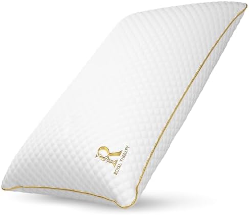 Royal Therapy Queen Memory Foam Pillow, Adjustable Shredded Odor-Free Pillow for Neck & Shoulder Pain Relief, Support for Back, Stomach, Side Sleepers, CertiPUR-US