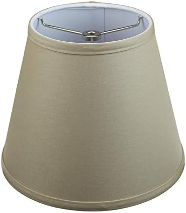 FenchelShades.com Lampshade 6" Top x 10" Bottom x 8" Slant Height With Spider Attachment 0.4 Inch Diameter for Lamps With a Harp (Stone)