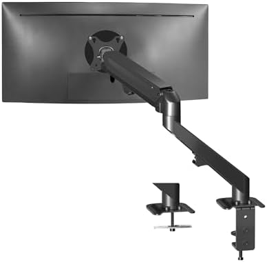 VIVO Heavy Duty Single Monitor Tension Arm for up to 27 inch Screens, Holds 14.3 lbs, Premium Desk Mount Stand, Black, STAND-V101O