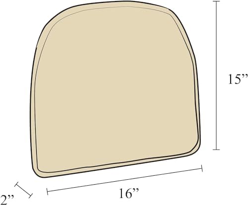 Klear Vu Raindrop The Gripper Non Slip Chair Cushions, Soft & Comfortable Seat Pad, Sitting Pillow for Kitchen, Dining or Office, 6 Count (Pack of 1), Natural