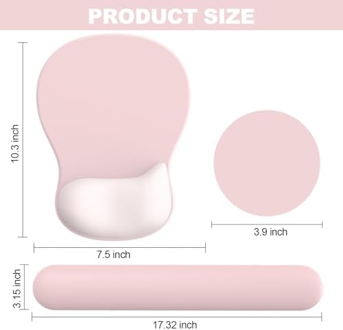 Ergonomic Mouse Pad with Wrist Rest and Keyboard Wrist Rest, Gel Mousepad