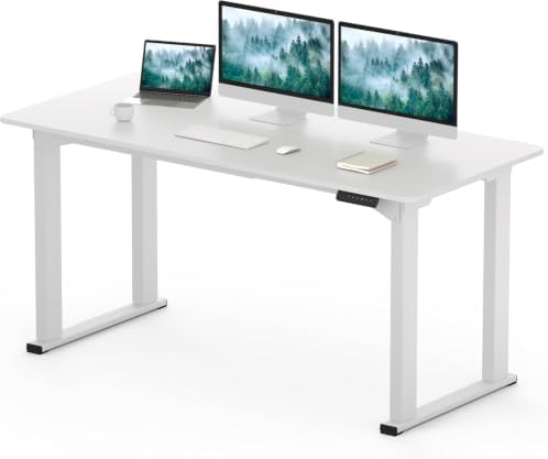 SANODESK 4-Leg 63''x28'' Large Electric Height Adjustable Standing Desk