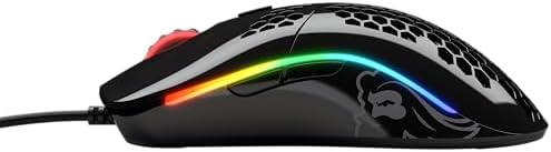 GLORIOUS Model O- (Minus) Compact Wired Gaming Mouse - 58g Superlight Honeycomb Design, RGB, Pixart 3360 Sensor, Ambidextrous, Omron Switches - Glossy Black