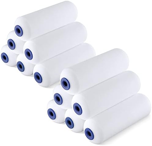 WORKPRO 4" Foam Paint Roller, 12-Pack Small Paint Rollers