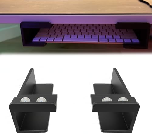 Magnetic Keyboard Holder for Secretlab Magnus Under Desk, Adjustable Width Brackets, Strong Magnetic Under Desk Storage, Not Compatible with EVO