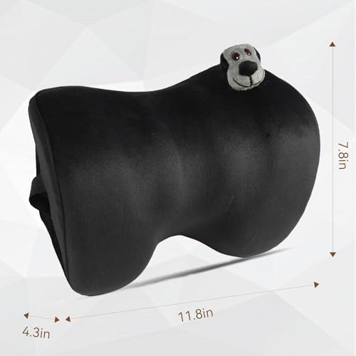 Memory Foam Headrest Car Neck Pillow for Car Seat,Black 1pcs