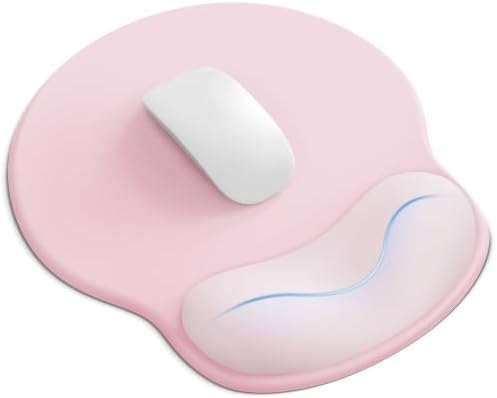Mouse Pad with Wrist Rest for Desktop Large Ergonomic Mouse Mat(PinkxPink)