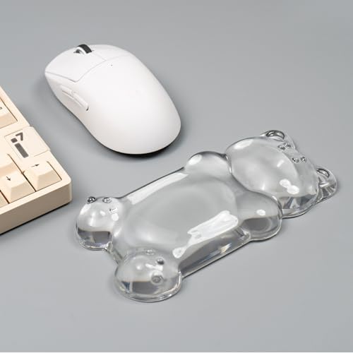 Ergonomic Gel Mouse Wrist Rest – Clear Cute Bear Mouse Wrist Rest