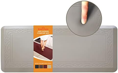 24 x 60 Inch Extra Support Anti Fatigue Comfort Kitchen Mat, Waterproof Long Kitchen Runner, Non-Slip Standing Desk Mat, Commercial Pads for Offices, Home, Garages (Bordeaux Cabblestone, 24'' x 60'')