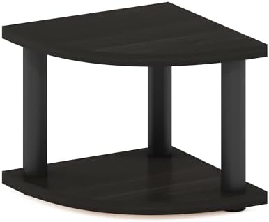 Furinno Turn-N-Tube Kitchen Countertop Organizer, 2-Tier Corner Countertop Organizer Shelf, Corner Shelf, for Kitchen, Pantry, Organizers and Storage, Espresso