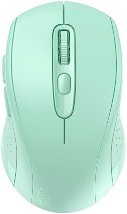 TECKNET 2-in-1 Bluetooth Mouse (BT 5.0/3.0+2.4Ghz), 6-Level 4000 DPI-Green