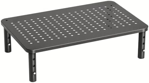 HUANUO Monitor Stand, Monitor Stand Riser 3 Height Adjustable, Monitor Riser with Airflow Vents, Laptop Stand for Desk, Laptop Riser, Desk Organizer for Monitor, Laptop, PC, Printer