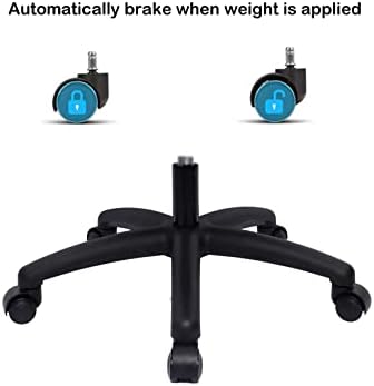 FSS Series Square seat Low (17"-22") seat Height Chair. Vinyl-for Office, Garage, Desk, Shop, Computer, Doctor, Medical, Easy to Clean! (Black, Low, Self Braking Casters)
