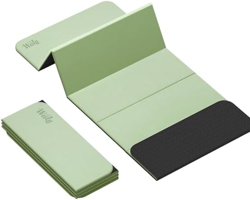 WEILA 1/2 Inch 70"x24" Foldable TPE Yoga Mat, Thick Non Slip Pilates Mat