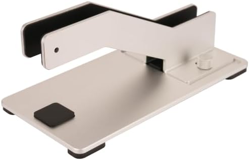Adjustable Vertical Laptop Stand, Premium CNC Aluminum Laptop Holder with Tool-Free Dual Knobs, Universal Dock for MacBook, Surface, Dell, HP, Lenovo & All Laptops, Space Saving Desk Organizer