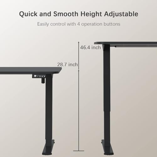 Furmax 63 Inches Electric Height Adjustable Standing Desk Home Office Desk