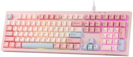 MechLands Aula S102 Membrane Gaming Keyboard w/Number Pad, 100% Full Size