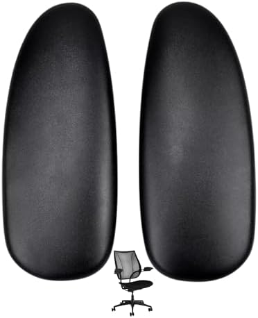 Solid-Core Replacement Black Arm Pads for Liberty Office Chair – Durable Gel Alternative Armrest Set (Left & Right) – Fits Height Adjustable Task & Stool Chairs – Fixes Cracked Pads