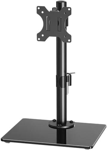 MOUNTUP Monitor Stand for Desk, Freestanding Monitor Mount Fits 13-32 inch Screen up to 19.8 lbs, Screen Stand with Swivel, Height, Rotation Adjustment, VESA Mount 100 x 100mm, 75 x 75mm