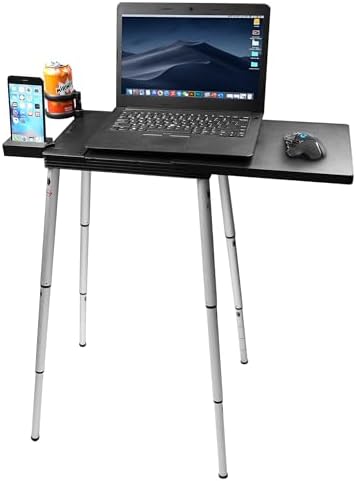 Tabletote Portable Laptop Computer Desk Stand Table Foldable Compact Lightweight Adjustable Height 19-29 inches for Travel Remote Work Home Office School Debate