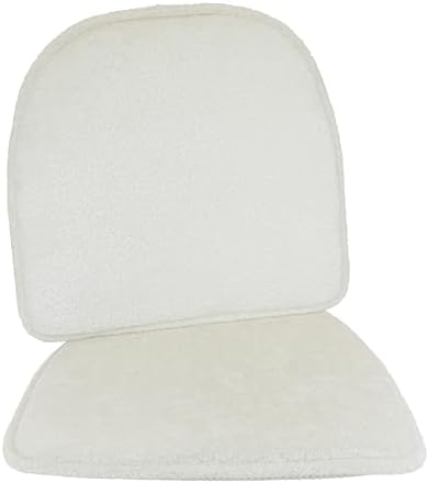 Klear Vu Raindrop The Gripper Non Slip Chair Cushions, Soft & Comfortable Seat Pad, Sitting Pillow for Kitchen, Dining or Office, 2 Count (Pack of 1), White