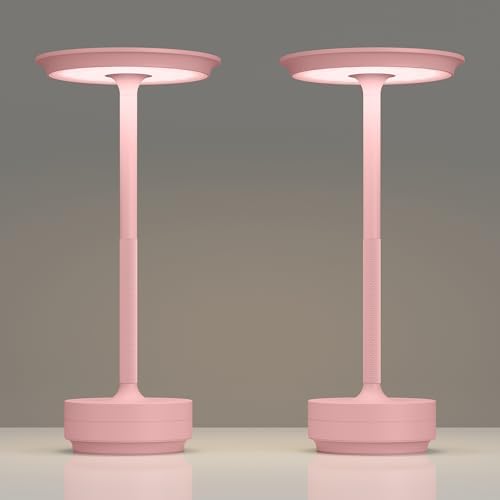TBBGA 2 Pack Rechargeable Table Lamps Cordless, 5000mAh Outdoor Table Light