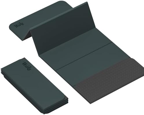 WEILA 1/2 Inch 70"x24" Foldable TPE Yoga Mat, Thick Non Slip Pilates Mat