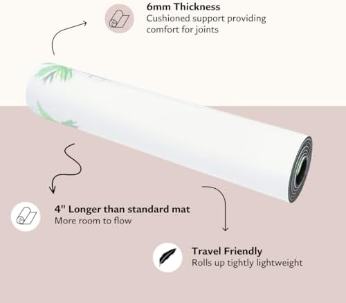 Shakti Warrior TPE Yoga Mat (72 inch x 24 inch x 6mm Thick)